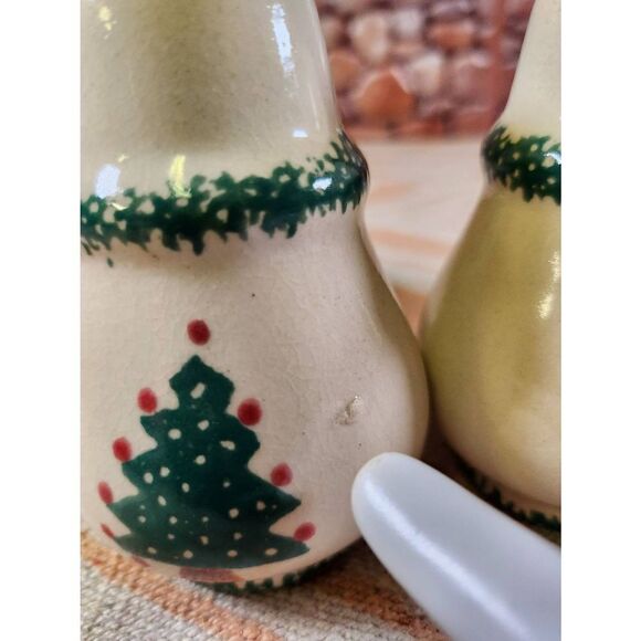 Vintage Christmas Tree Candlesticks/ Salt Pepper Shakers - Picture 3 of 14